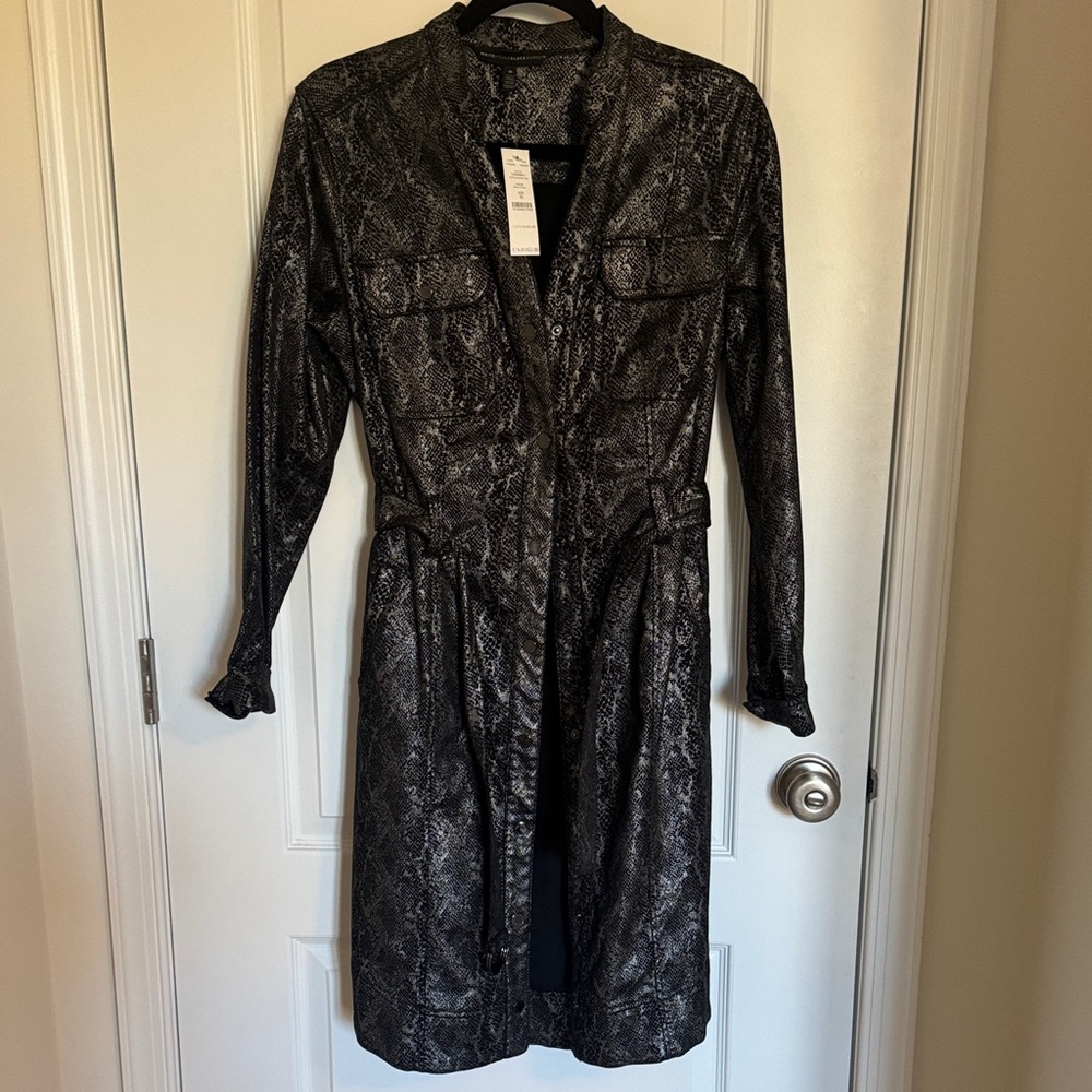 White House Black Market Metallic Snake Print Dress